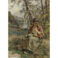 thumbnail image 2 of Léon Augustin Lhermitte 14x18 Black Ornate Wood Framed Double Matted Museum Art Print Titled - The Young Mother, 2 of 5