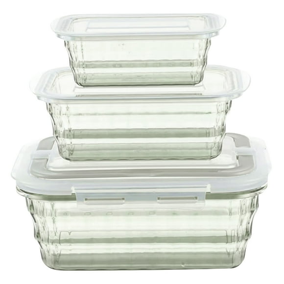 SIfdSeng Plastic Snack Containers 3 Fruit Box Fruit Containers with Tureen Bowl Clear Container Container Sealed Container Cereal Oatmeal Food Bulk Food Storage Solutions Snack Container Baby