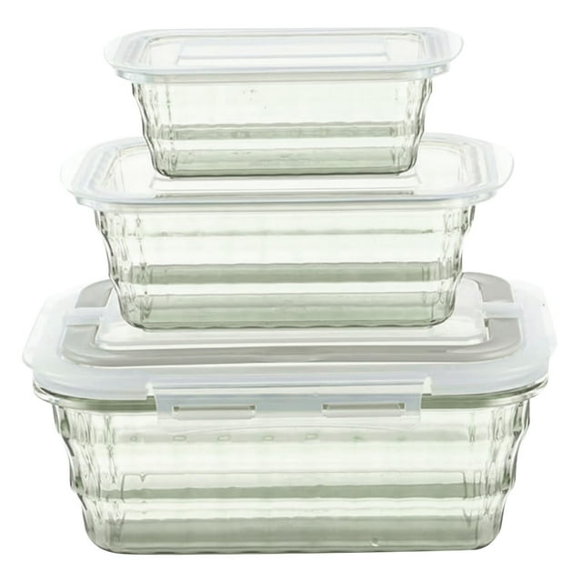 Clear Food Storage Containers with Lids Airtight Sealed Kitchen Organization for Cereal Oatmeal Dry Pantry
