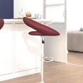 thumbnail image 2 of Contemporary Burgundy Vinyl Rounded Orbit-Style Back Adjustable Height Barstool with Chrome Base, 2 of 9