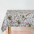 thumbnail image 3 of Tektrum 60 X 120 inch 60"X120" Rectangular Seasonal Christmas Ribbons Engineered Printed Tablecloth Table Cover - Wrinkle Free - Great for Banquet, Parties, Dinner, Kitchen, Restaurant, Wedding, 3 of 4