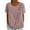 Pink, variant on Sevevn Women's Solid Color Round Collar Button Short-Sleeved Blouse Blue M Spring Tops for Women