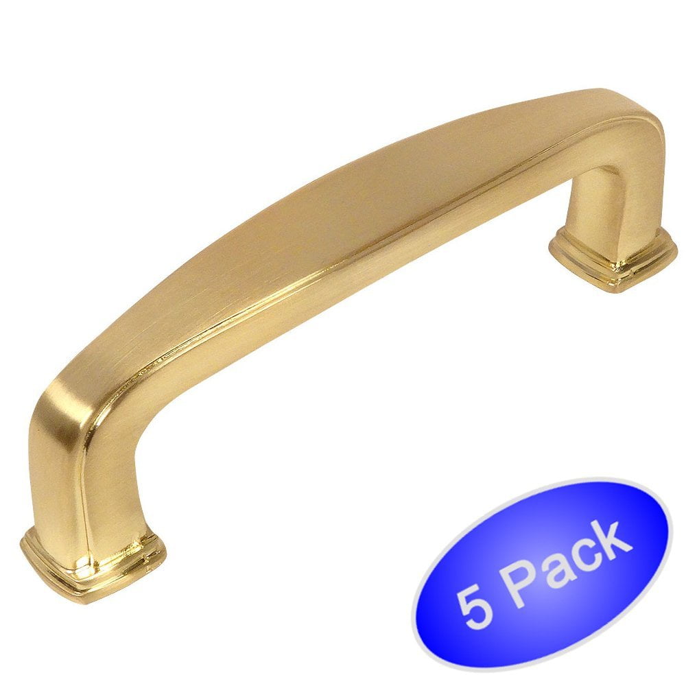 Cosmas 4389BB Brushed Brass Modern Hardware Handle Pull 3