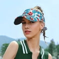 thumbnail image 6 of Balery Hawaiian Style Sport Wear Athletic Visor Sun Sports Visor Hat Visor Adjustable Cap for Women and Men (One Size), 6 of 7