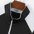 thumbnail image 3 of Men’s Summer Tops,Men’s Short Sleeve Solid Color Stand Collar Zip Placket Shirts Smooth Stretchy Classic Blouses., 3 of 8