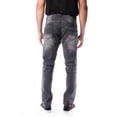 thumbnail image 3 of X RAY Men's Skinny Biker Jean, Comfy Flex Stretch Moto Denim Jeans Pants Light Black, 3 of 5