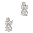 thumbnail image 2 of Guardoinrt Beautiful Resin White Angel Statue Delicate Desktop Decor Collection Window Props for Christmas prayer hold hands 2Set, 2 of 6