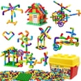 thumbnail image 1 of Pipe Tube Toy burgkidz STEM Learning, 188 unidades con base de ruedas, 1 of 9