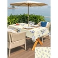 thumbnail image 4 of Outdoor Tablecloth with Umbrella Hole and Zipper, Easter Bunny Rectangle Table Cloth 54x80 Inch Waterproof Tablecloth, Spring Purple Flower Rustic Rabbit Yellow Picnic Table Cover for Patio Camping, 4 of 7