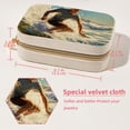 thumbnail image 5 of Surf Velvet Portable Earring Holder with Removable Compartment: Display Case, Jewelry Box, Decorative Box - Gift!, 5 of 7
