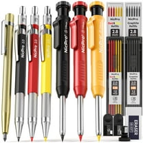 Nicpro 16 Pack Mechanical Carpenter Pencil Set with 42 Refill & Carbide Scribe Tool, Construction Pencils Heavy Duty Woodworking Pencils for Architect