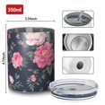 thumbnail image 4 of 12oz Coffee Tumblers Pioneer Flower Stainless Steel Vacuum Insulated Travel Tumbler Coffee Cups Mug with Lid and Straw with Cleaning Brush for Cold & Hot Drinks, 4 of 5