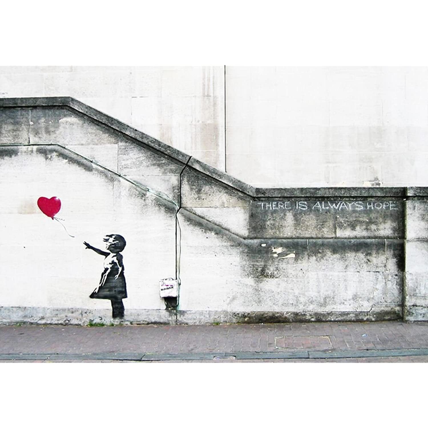 Banksy Boy and Girl Love Modern Wall Art Canvas Print Framed ~ Many Size