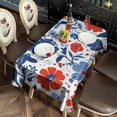 thumbnail image 6 of Pioneer Flower Floral Print Pattern Rectangle Tablecloth 60"x120",Waterproof Polyester Rectangle Table Cloth, Wipeable Spillproof Polyester Tablecloth for Dining, Camping, Indoor and Outdoor, 6 of 6