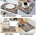 thumbnail image 4 of Washable Rubber Multicolored Leaves Tropical Botanical Dish Drying Mats for Kitchen Counter Home Large Coffee Bar Pad Accessories and Decor for Utensils Stemware 23.5''x15.5'', 4 of 6