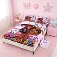 thumbnail image 2 of Erosebridal Black Girls Queen Sheet Sets,Colorful Cute Flowers Kawaii Butterfly Bed Set For Kids 4-Piece, 2 of 6