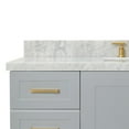 thumbnail image 5 of Ariel Taylor 55 In. Rectangle Sink Vanity With Carrara White Marble Countertop In Grey, 5 of 10