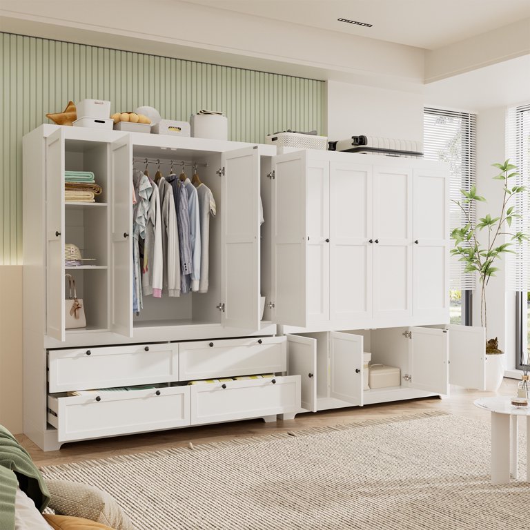 Feishominoo 8 Door Wardrobe Armoire Closet, 71