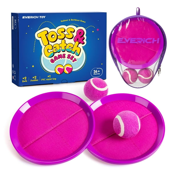 Set de juego de pelota Toss and Catch EVERICH, juguete para niños de 3 a 12 años