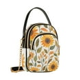 thumbnail image 7 of FORMRS Crossbody Bag for Women Quilted Travel Shoulder Cell Phone Purse with Chain Strap Handbag, Watercolor Sunflowers, 7 of 7