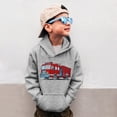 thumbnail image 2 of XUELUO Big Boys Hoodies Fire Truck Pattern Long Sleeve Hooded Sweatshirts Comfort School Spring Wear Outings Kids Cool Tops, 2 of 6
