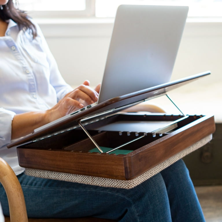 Rossie Home Acacia Wood Easel Lap Desk with Storage Java