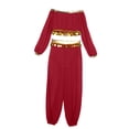 thumbnail image 4 of inhzoy Kids Girls 2-Piece Belly Dance Sequin Tassels Top & Pants Carnival Performance Outfit Red 16, 4 of 6