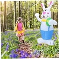 thumbnail image 5 of 6Ft Easter Inflatables Bunny with LED Lights, Blow Up Cute Decor Clearance for Indoor Outdoor Home/Holiday/Party/Yard/Lawn,Blue, 5 of 7