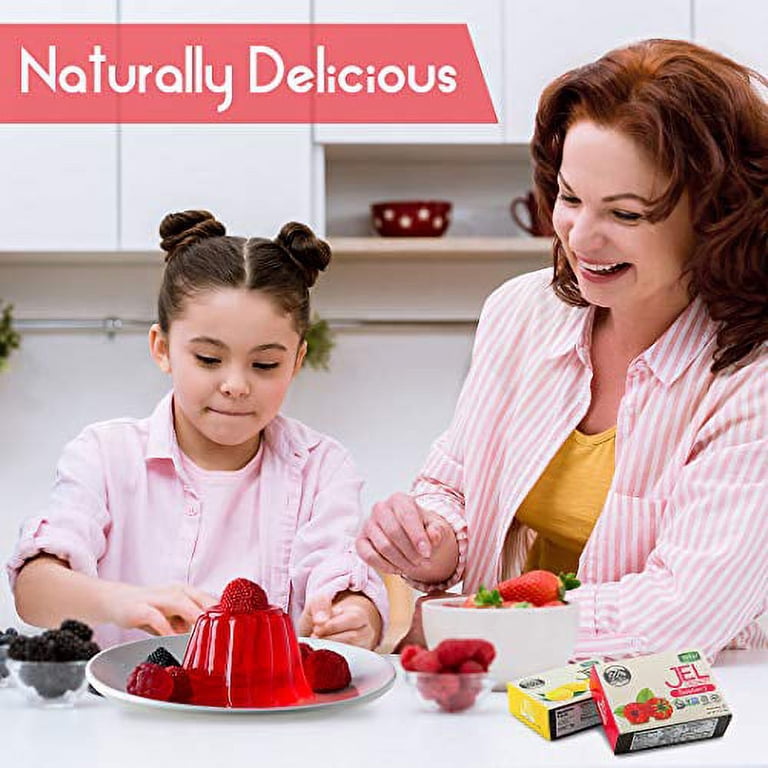 BAKOL Jel Dessert, Vegan Gelatin Mix, Kosher, Strawberry Flavor