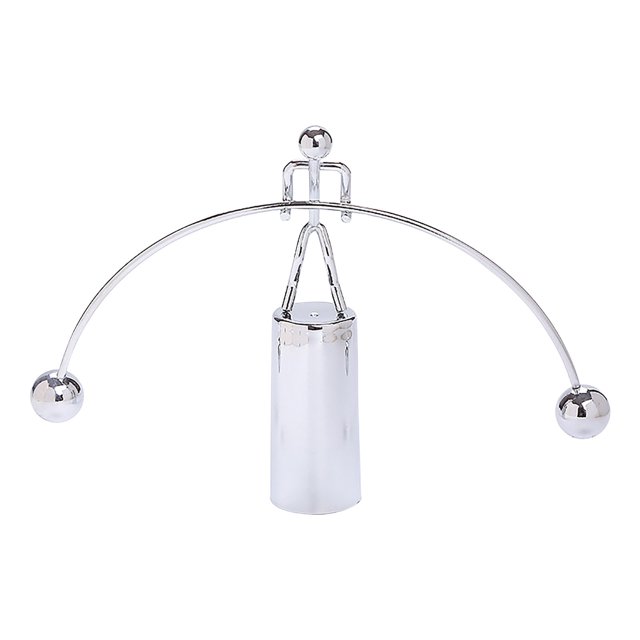 Figura De Hierro Escultura de equilibrio galvanizada, figura artística de hierro, decoración de escritorio de física, pieza de conversación Yulucky