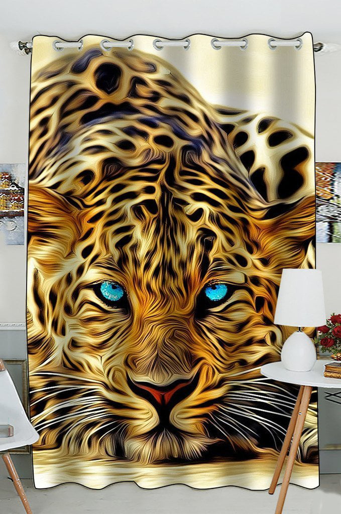 GCKG Special Effect Leopard With Authentical Blue Eyes Wild Animal