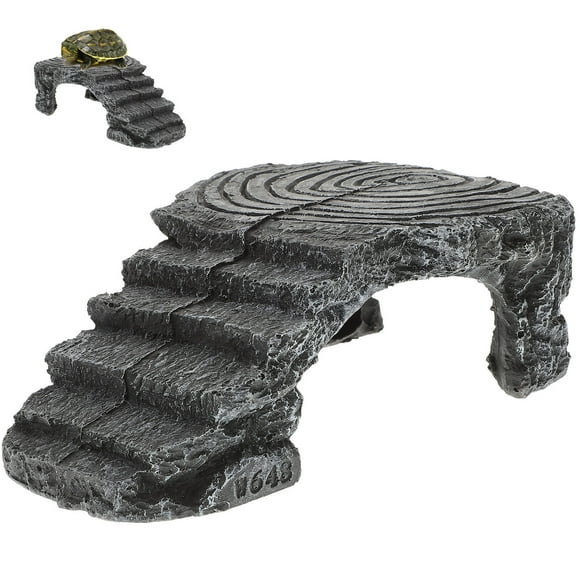 KAKOWELY 1 Pce Plateforme de Repos pour Tortue en Résine, Plateforme d'Escalade pour Tortue, 7.87"X5.51"X3.15 Pouces