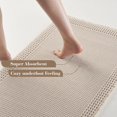 thumbnail image 3 of Alfombras de baño RESARE Waffle superabsorbentes de color beige pálido, 3 of 6