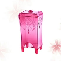 Masteelf Pink Plastic Cotton Pad Organizer with Lid for Storage Safe Odorless Easy to Clean 1PC