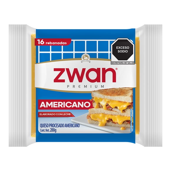 Queso americano Zwan rebanado 288 g