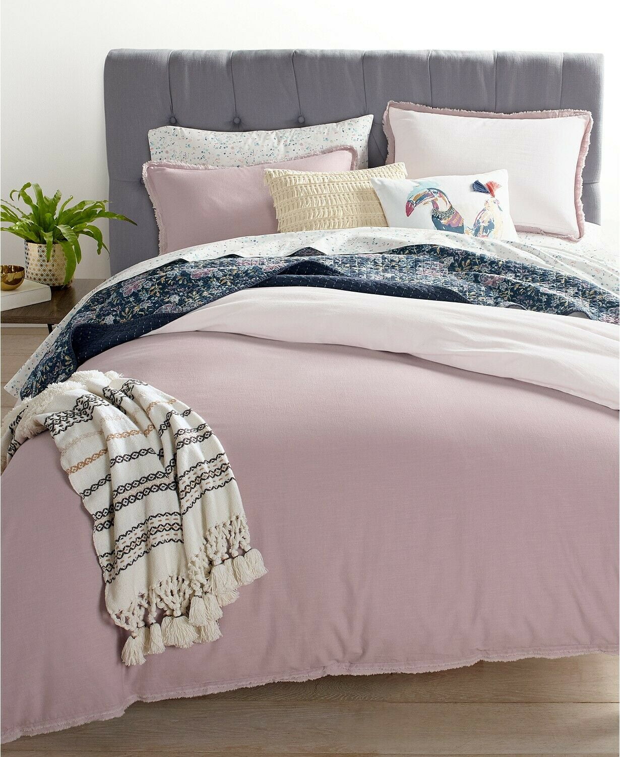 Whim Martha Stewart Collection Cotton Linen 3Pc Comforter FULL / QUEEN