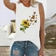 thumbnail image 5 of Camisetas sin mangas para mujer, chaleco fino de verano con estampado de margaritas y girasoles, chaleco sin mangas de manga corta, Jersey holgado informal, camisetas tipo túnica Fridja  qr1850, 5 of 6