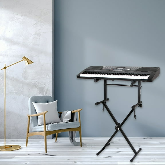 Squalise Universal Keyboard Stand Electric Organ Stand Rack Piano Keyboard Stand (Black)