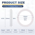 thumbnail image 2 of Uxcell Tri Clamps Gasket, (0.67" ID x 1.99" OD, White) (25 Pcs), Standard Sanitary Silicone Tri Clamps Fittings O-Ring TC Seal Gasket, Suit for - Pipe/Weld Ferrule/Clover Fittings, 2 of 6