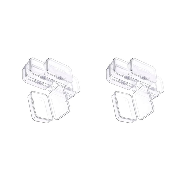 Injueey 6Pcs Storage Box Plastic Adjustable Container Beads Accessories Organizer Office Tools Sundries Clear Multifunctional Earring 2piezas