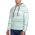 thumbnail image 3 of Goofa Flowers And Turquoise Wooden for Men's Hooded Sweatshirt - Lightweight Pullover Hoodie with Kangaroo Pocket, Perfect for Everyday Wear-Large, 3 of 7