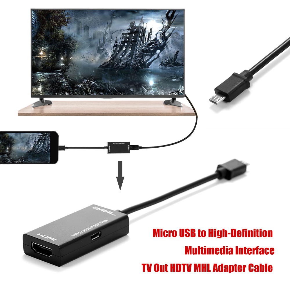 Micro USB to HighDefinition Multimedia Interface TV Mobile High