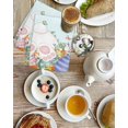 thumbnail image 4 of Cute Easter Bunny Kitchen Dish Towels for Drying Dishes Set of 4, Eucalyptus Leaves Colorful Eggs Teal Waffle Weave Microfiber Hand Tea Bathroom Towels Quick Dry & Absorbent Towel 15.7x23.6, 4 of 7
