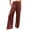 Brown, variant on Women Slacks Elastic Waist Pants with Pocket Loose Harem Pants Fashion Printed Crop Trousers Work Pants Women Purple XXL