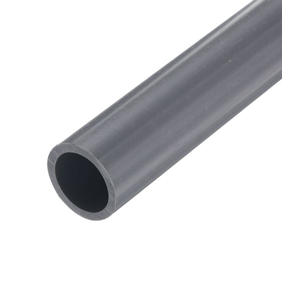 Rigid Round Pipe 15.4mm ID 20mm OD 9" Length Light Grey High Impact for Water Pipe, Crafts, Cable Sleeves