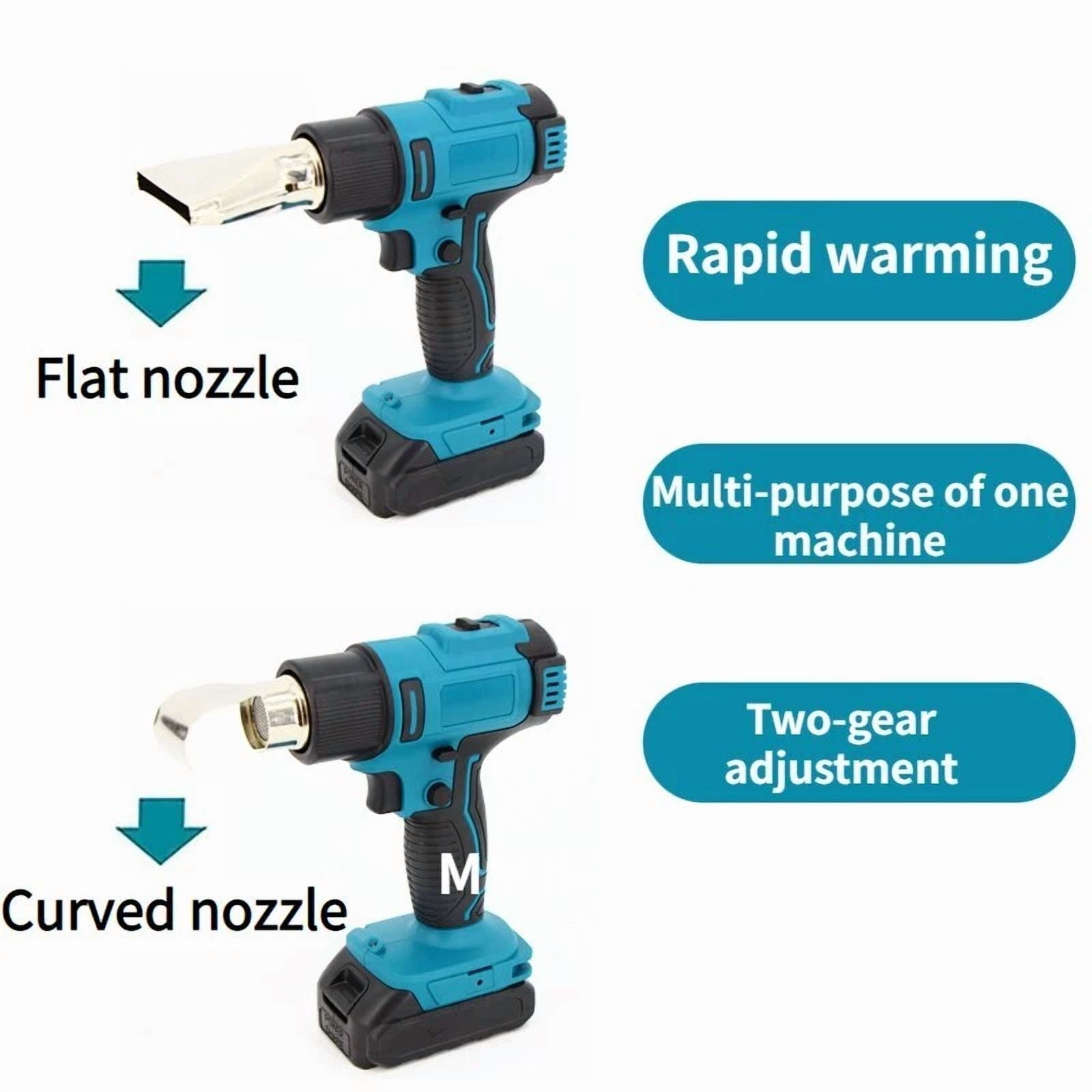 Cordless Electric Heat Gun Welding Gun Hot Air Gun for Makita 18V Battery