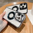 thumbnail image 5 of Magnetic Clear Case for iPhone 15 Pro Max/15 Ultra Case with Full Camera Protection [Compatible with Magsafe] Plating Camera Hidden Stand Kickstand Co, 5 of 5