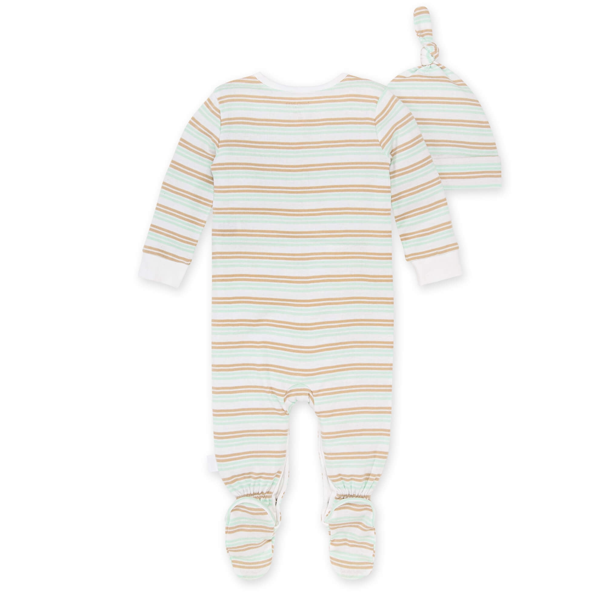 Burt's Bees Baby Organic Cotton Baby Jumpsuit & Knot Top Hat Set, Sizes Newborn-6/9 Months