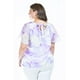 thumbnail image 3 of Blusa estampada con moño Roman Fashion /Tallas Extras, 5115 (Lila) lila 38, 3 of 6