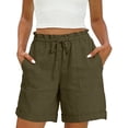 thumbnail image 5 of Women 5'' Quick Dry Running Athletic Shorts High Waisted Workout Gym Split Drawstring Short with 2 Pocket, 5 of 8